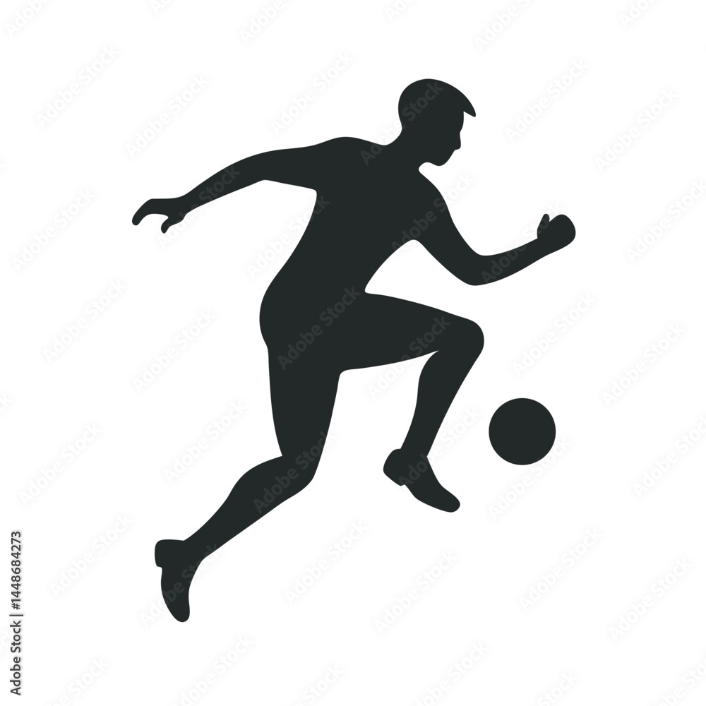 Soccer player kicking ball silhouette scene Soccer player kicking ball silhouette scene