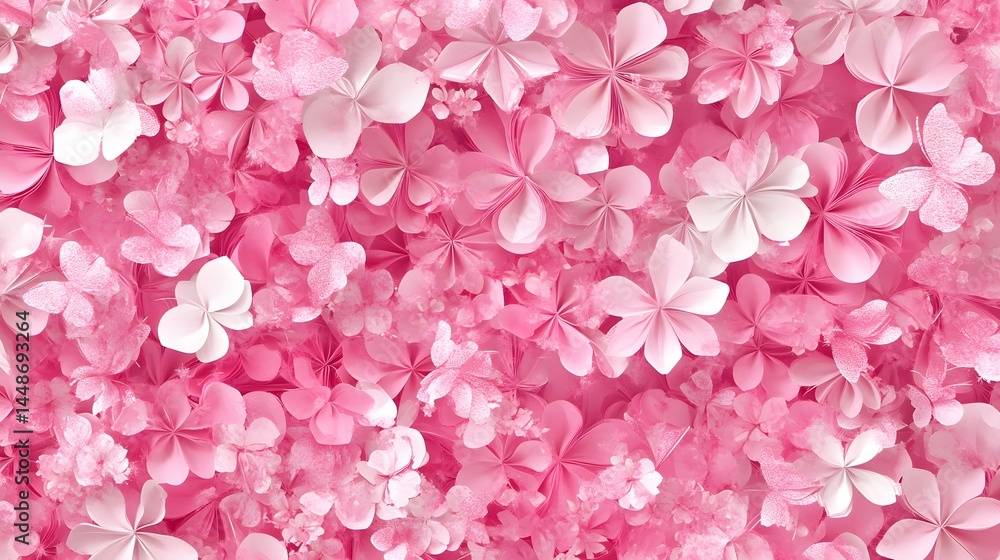 Pink Paper Flower Background Texture Pattern Pink Paper Flower Background Texture Pattern