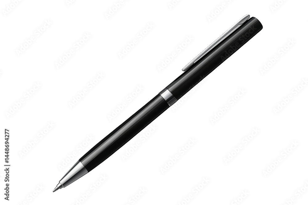 Isolated Elegant Black Pen Isolated Elegant Black Pen
