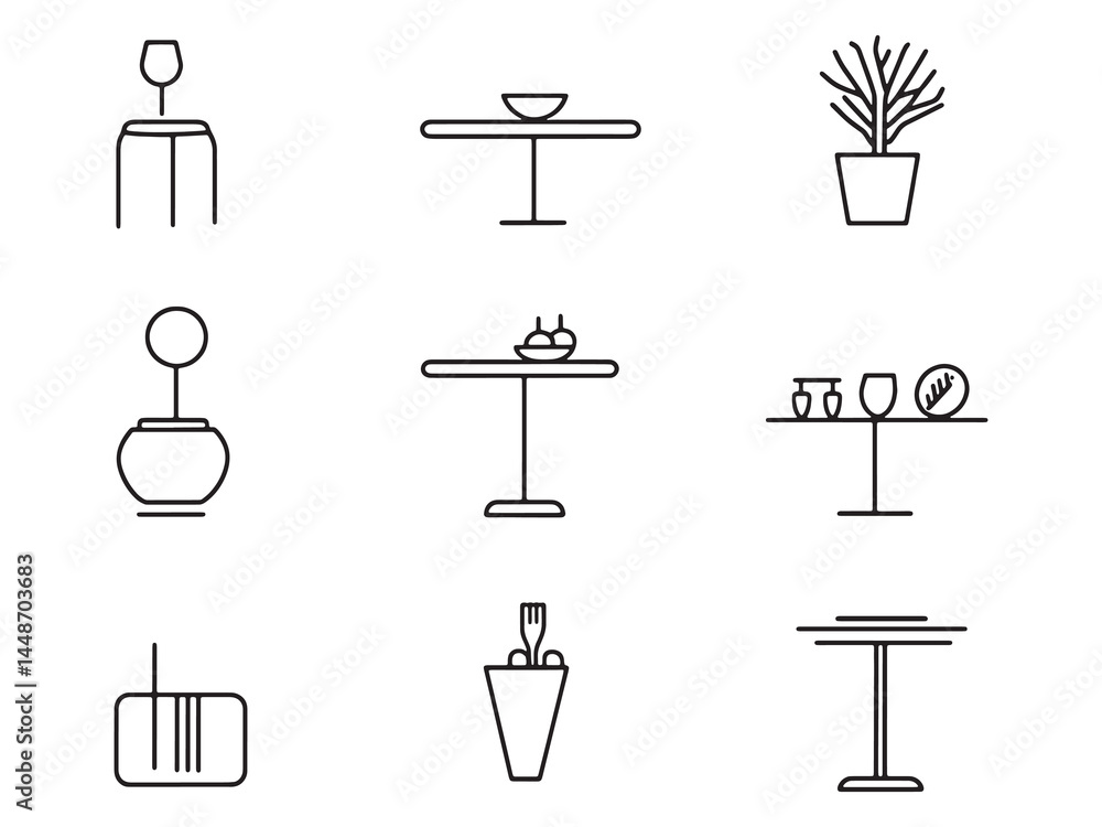 Elegant Private Chef Dining Experience in Minimalist Line Art Elegant Private Chef Dining Experience in Minimalist Line Art