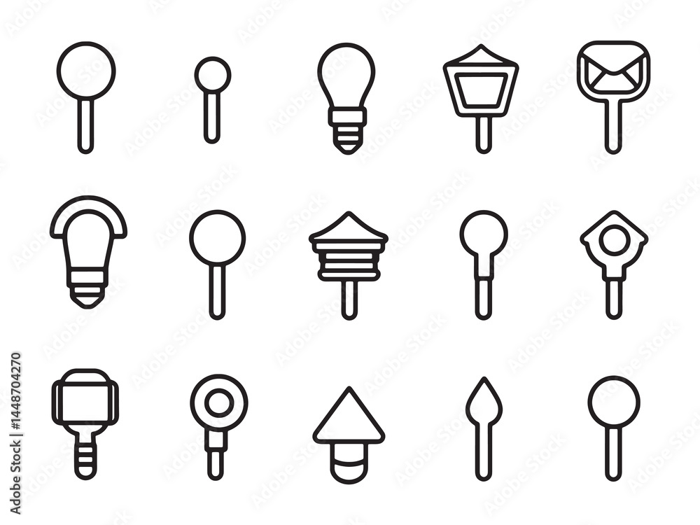 Elegant Pushpin Vector Artwork for Business Presentations Elegant Pushpin Vector Artwork for Business Presentations
