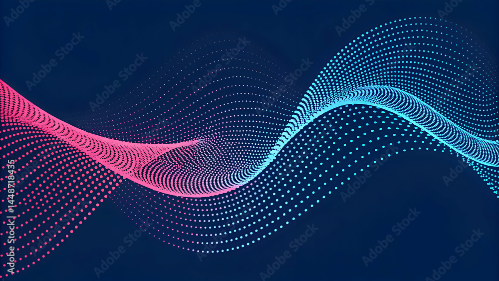 Abstract Wave Pattern with Gradient Dots Abstract Wave Pattern with Gradient Dots