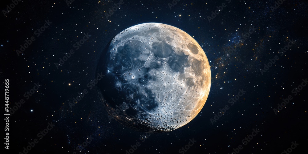 Fototapeta premium Exploring the night sky stunning moon imagery outer space celestial
