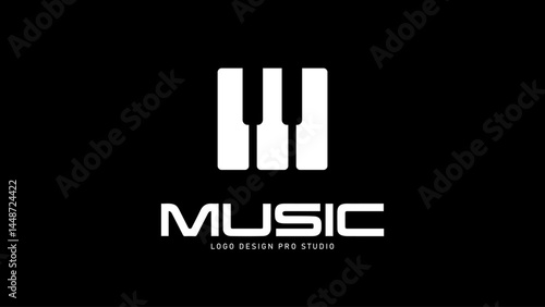 Music Logo typography with icon designed. Music Logo typography with icon designed.