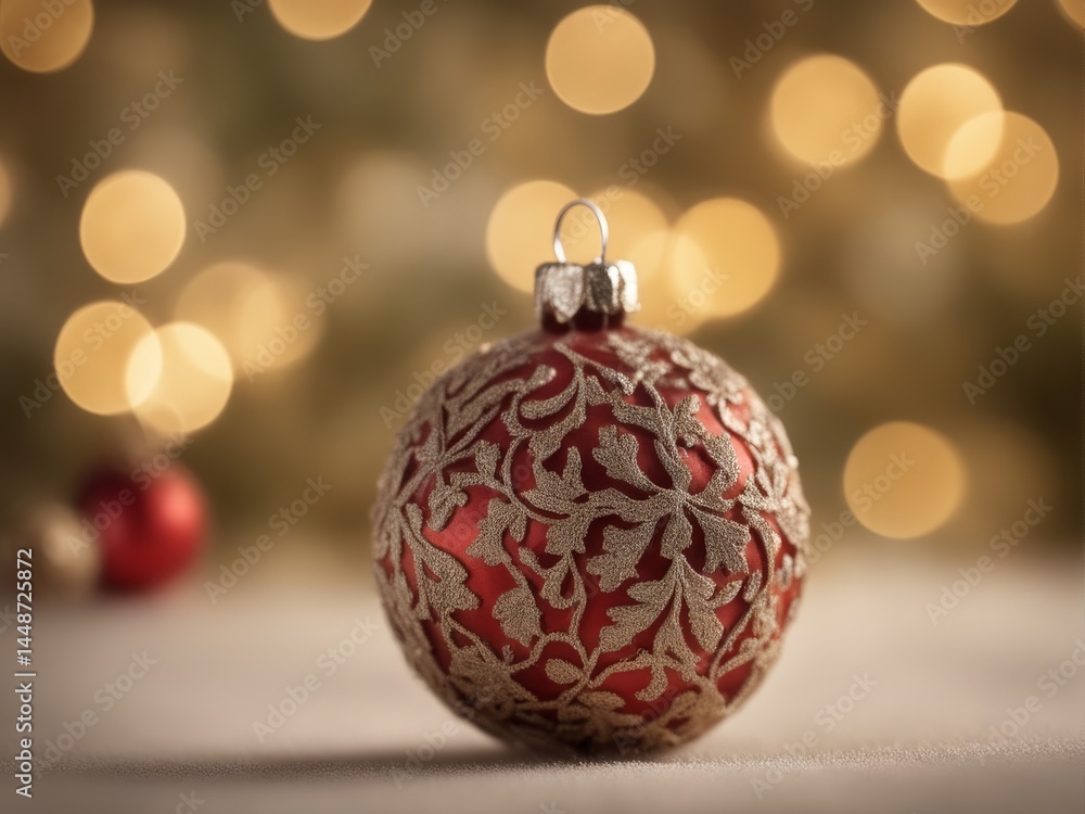 Obraz premium close up of beautiful christmas decorations decoration
