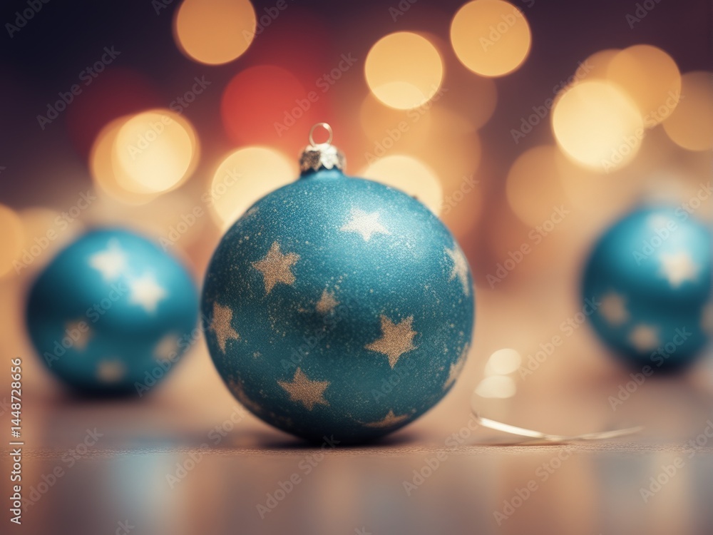 Obraz premium christmas decoration on blue background