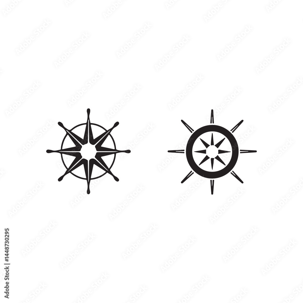Obraz premium compass isolated on white background