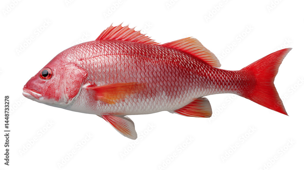 Fototapeta premium Vibrant Red Snapper Fish High-Resolution Stock Photo