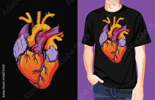 Anatomy Heart t-shirt design