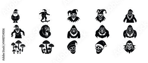 Collection of Grotesque and Whimsical Character Illustrations