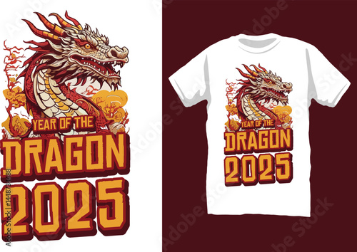 Dragon chinese new year t-shirt design