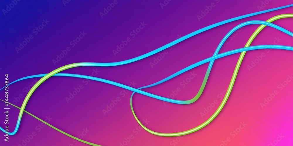Abstract Wavy Lines with Purple and Pink Neon Glow Background for Banners and Headers Abstract Wavy Lines with Purple and Pink Neon Glow Background for Banners and Headers