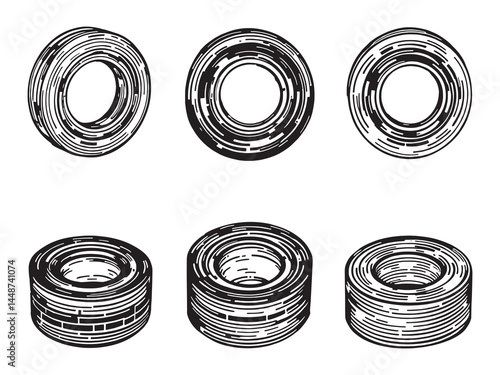 Grafting Tape line art icon sketch for manuals