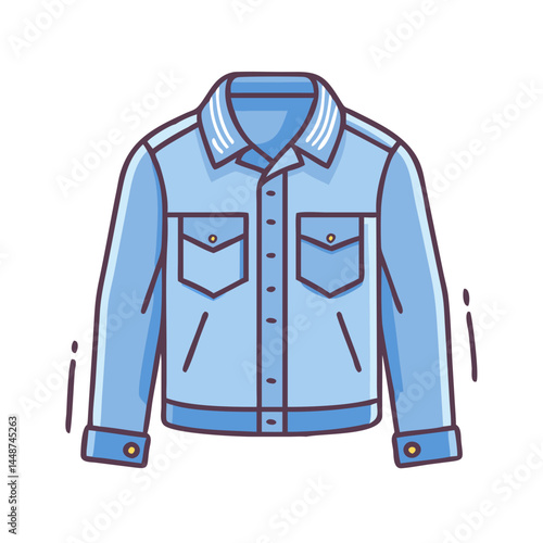 Illustration of a denim jacket denim shirt denim coat denim outerwear denim fashion denim style
