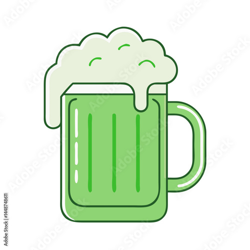 Green beer st patrick's day celebration irish festival lucky charm beer mug pint of beer beverage