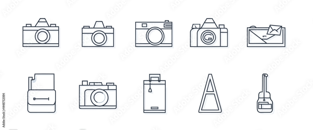 icon sheet, simple shapes, Camera icons icon sheet, simple shapes, Camera icons
