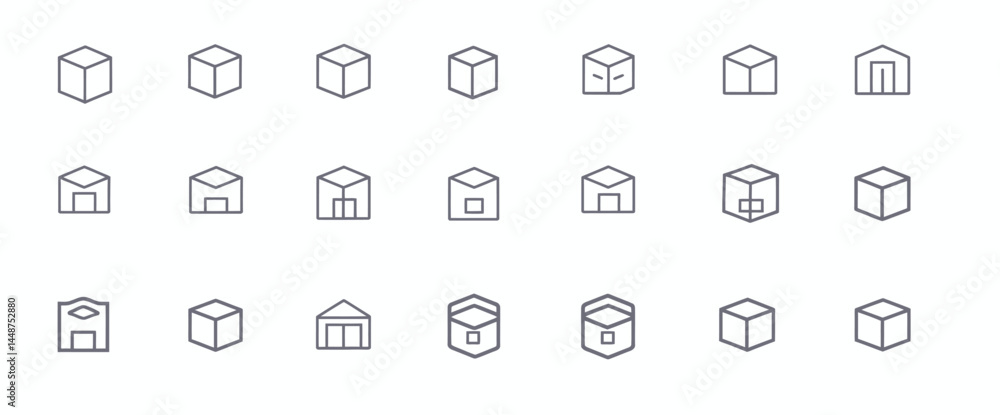 icon sheet, simple shapes, Cube icons icon sheet, simple shapes, Cube icons