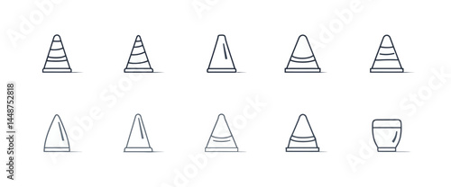 icon sheet, simple shapes, Cone icons