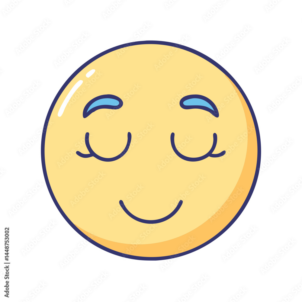 Fototapeta premium Download premium yellow smiley face emoji vector illustration for social media and design needs