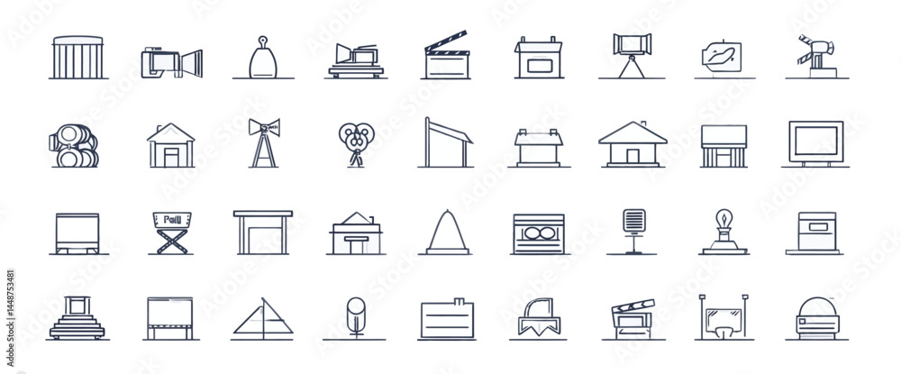 icon sheet, simple shapes, Film icons icon sheet, simple shapes, Film icons