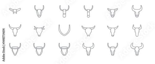 icon sheet, simple shapes, Horn icons