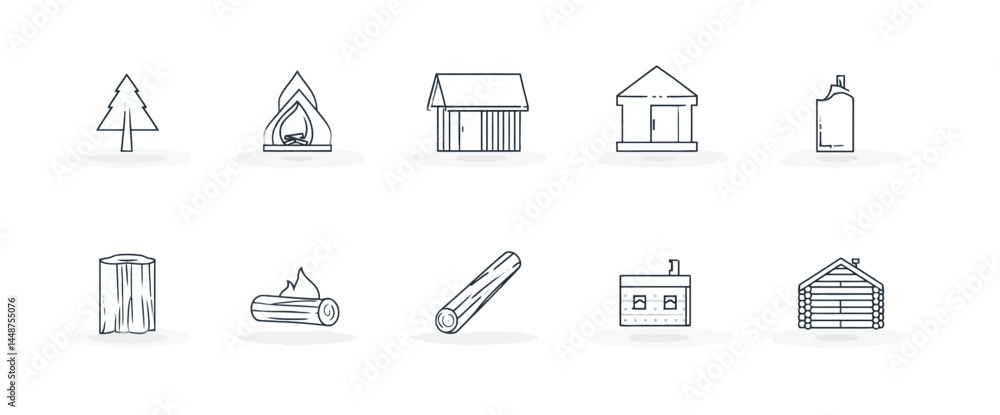 icon sheet, simple shapes, Log icons icon sheet, simple shapes, Log icons