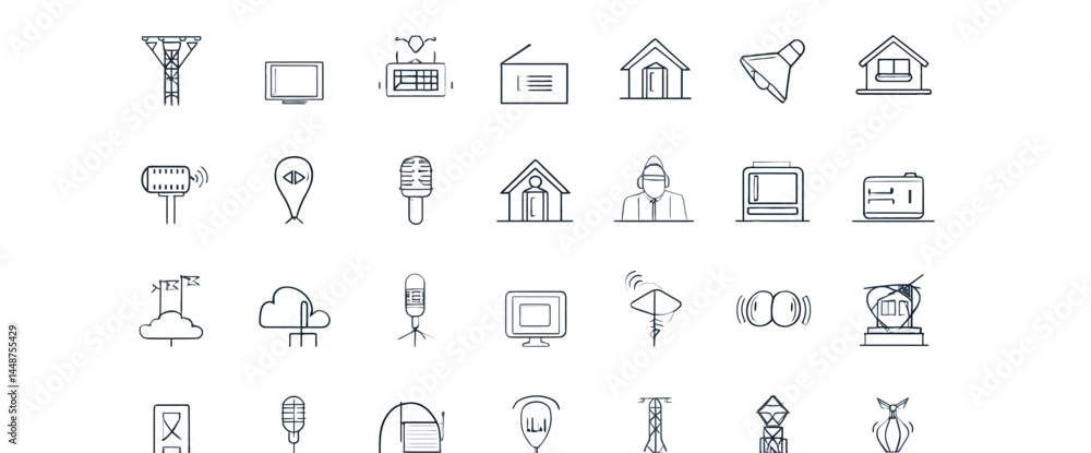 icon sheet, simple shapes, Mic icons icon sheet, simple shapes, Mic icons