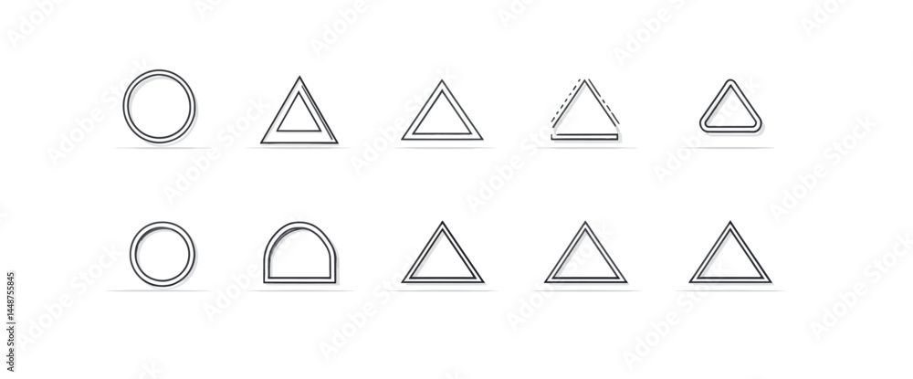icon sheet, simple shapes, Page icons icon sheet, simple shapes, Page icons