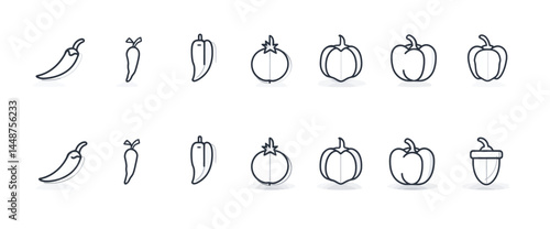 icon sheet, simple shapes, Pepper icons