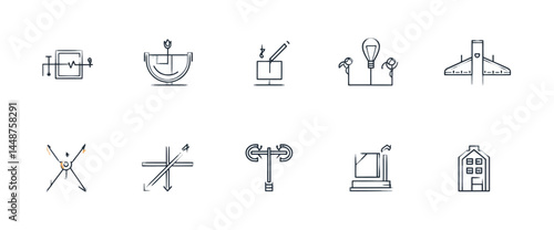 icon sheet, simple shapes, Thread icons