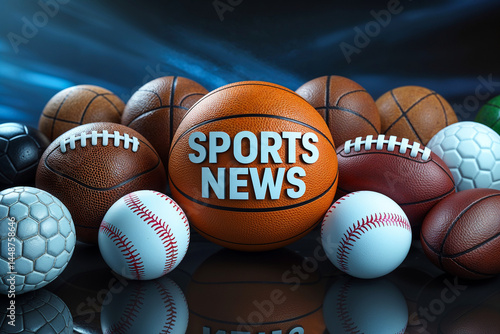 Sports News Assorted Balls with Reflective Surface