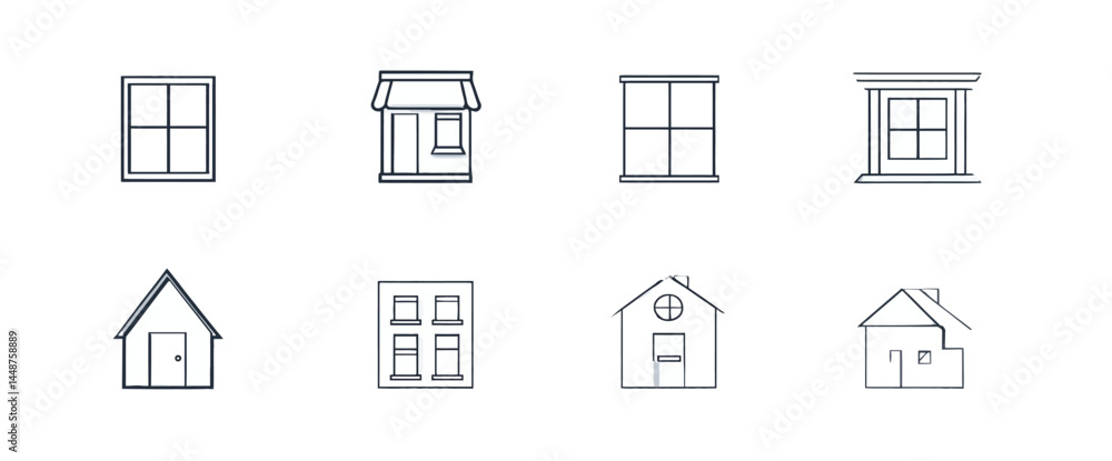 icon sheet, simple shapes, Window icons icon sheet, simple shapes, Window icons