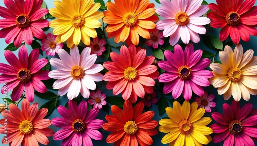 Bold blooming flower pattern arranged in square grid , flower grid, background, seamless Bold blooming flower pattern arranged in square grid , flower grid, background, seamless