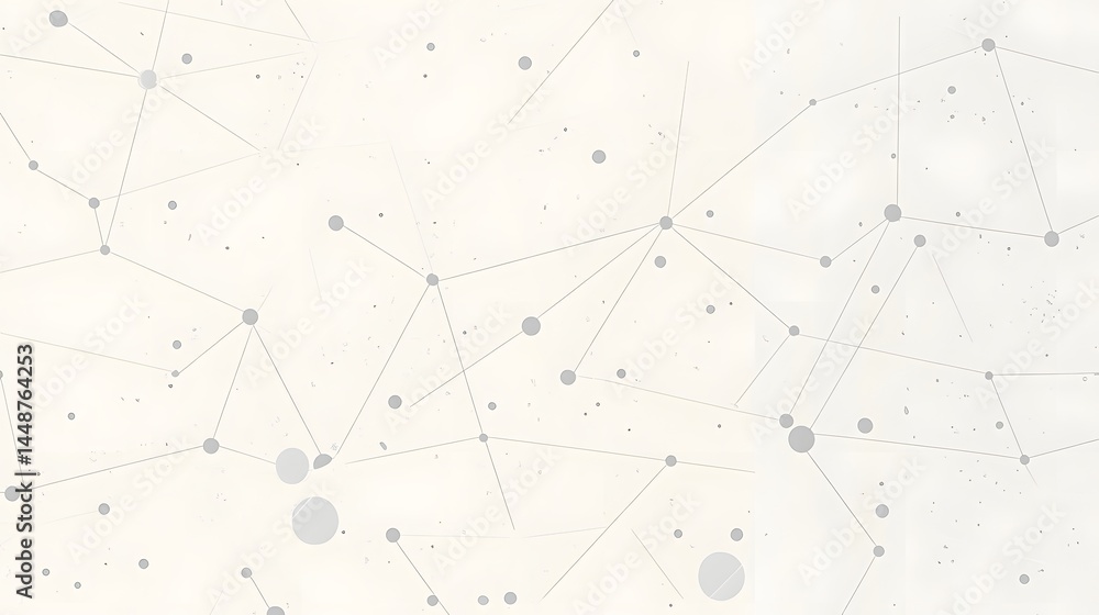 Abstract Network Connection Dots Lines White Background Abstract Network Connection Dots Lines White Background