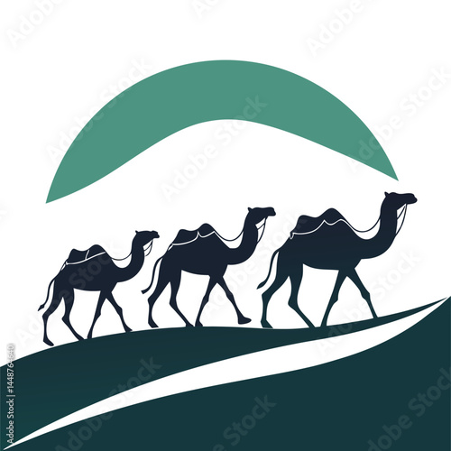 Horse silhouette set bundle vector