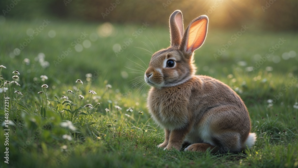 Fototapeta premium rabbit in the grass