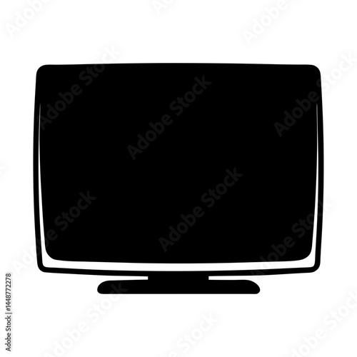 Black and White LCD Computer Monitor Display with a Clean Design
