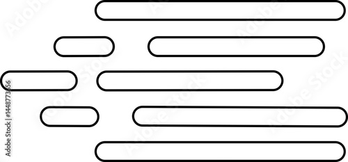 Speed lines icon of fast motion symbols. Comic and manga books speed lines vector isolated on transparent background Manga speed frame superhero action explosion elements for web or app