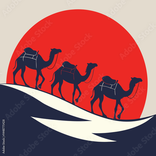Horse silhouette set bundle vector