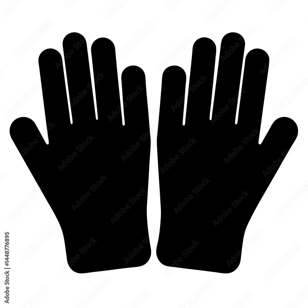 Obraz premium Two black hands presented side by side in an illustration style