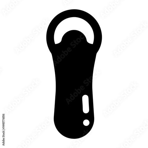A Black and White Bottle Opener for Opening Drinks and Beverages