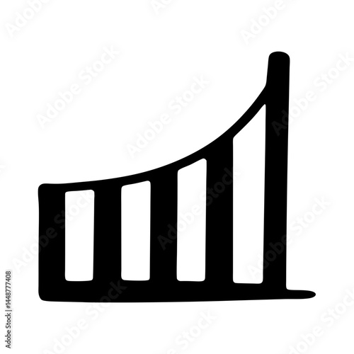 Black and white signal strength illustration showing increased strength from left to right