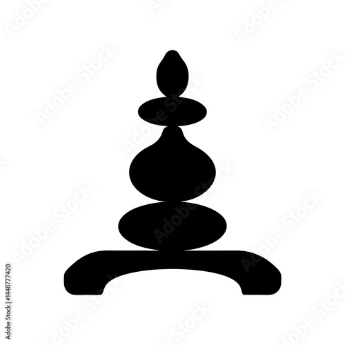 Abstract stacked stones design for meditation, relaxation, and zenlike equilibrium artwork