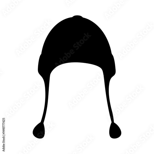 Stylish winter hat in bold black silhouette to keep you warm
