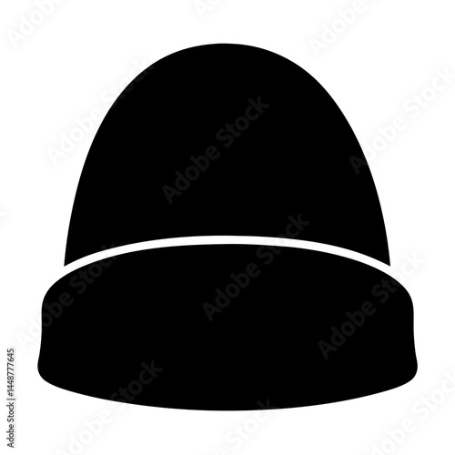 A stylish solid black beanie hat to keep you warm in winter
