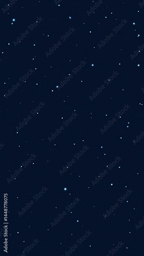 Fototapeta premium Stargazing at night with many stars in the dark sky. The vastness of space is truly captivating, with countless twinkling stars that ignite wonder.