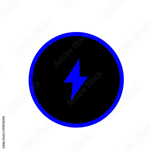 blue and black isolated icon of a lightning bolt, electricity voltage power symbol, white background Free Download blue and black isolated icon of a lightning bolt, electricity voltage power symbol, white background - GFXLoad