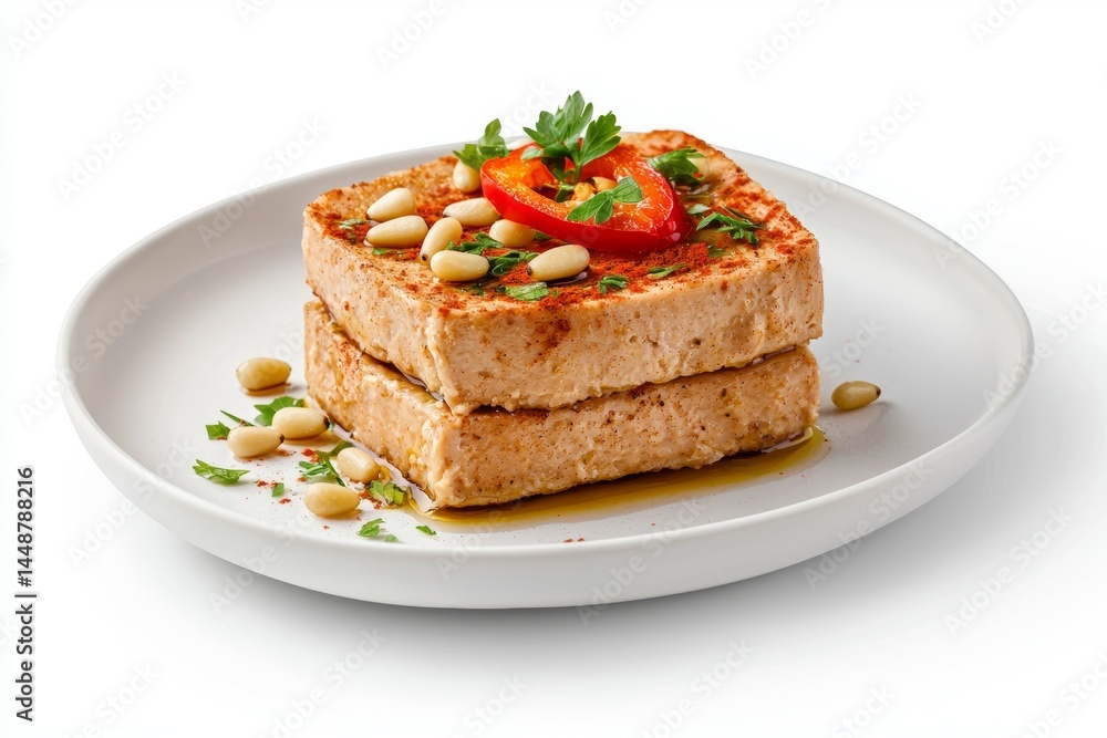 Plate of food with a lot of nuts and vegetables on it Plate of food with a lot of nuts and vegetables on it
