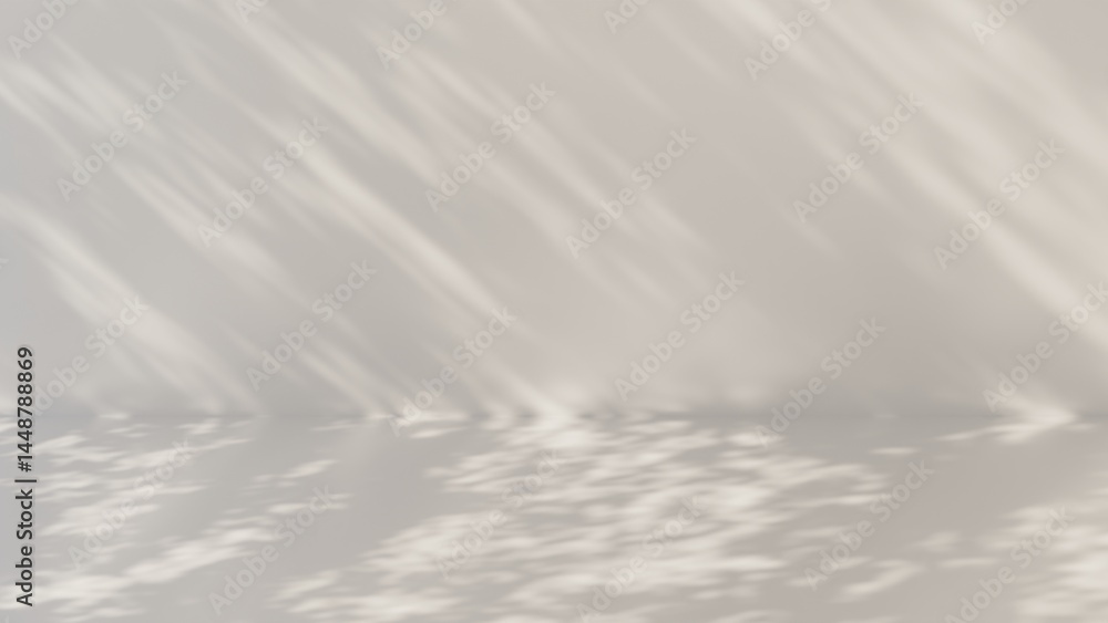 Fototapeta premium Organic drop shadow on a white wall