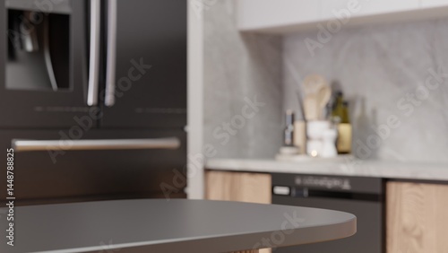 cabinets blurred design interior mockup